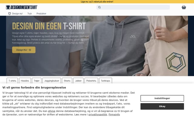 Screenshot of designdinegentshirt.dk