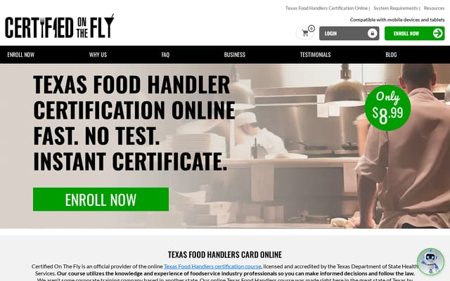 Screenshot of certifiedonthefly.com