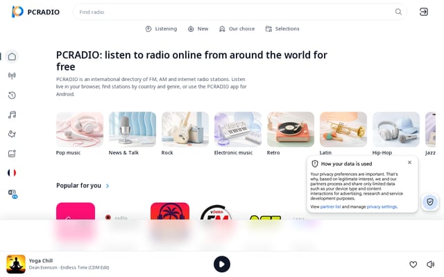 Screenshot of pcradio.ru