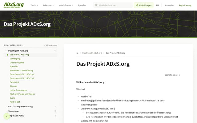 Screenshot of adxs.org
