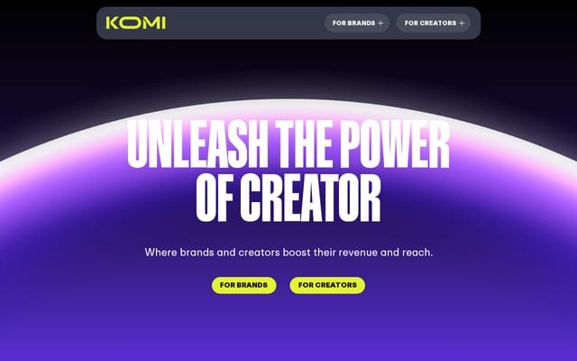 Screenshot of komi.io