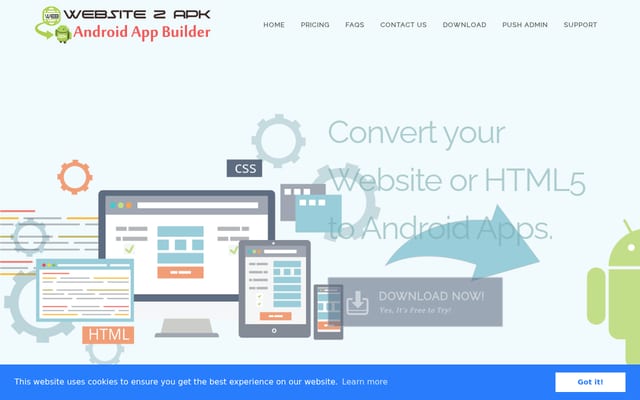Screenshot of websitetoapk.com