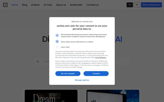 Screenshot of xonhai.com