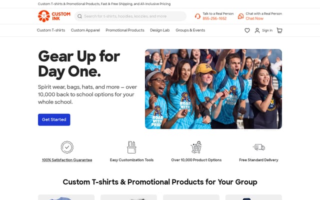 Screenshot of customink.com