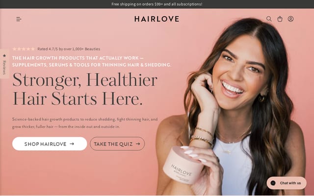 Screenshot of hairlove.com