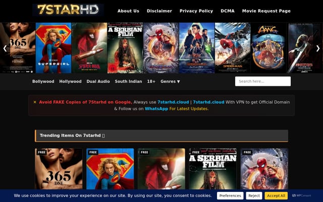 Screenshot of 7starhd.cloud