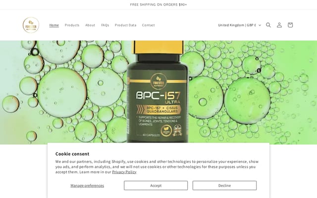 Screenshot of foresternutrition.com