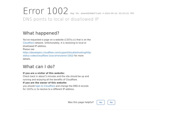 Screenshot of 1337x.cc