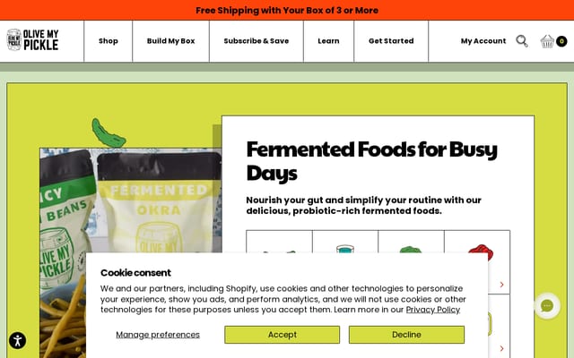 Screenshot of olivemypickle.com