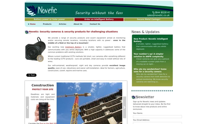 Screenshot of novetic.co.uk