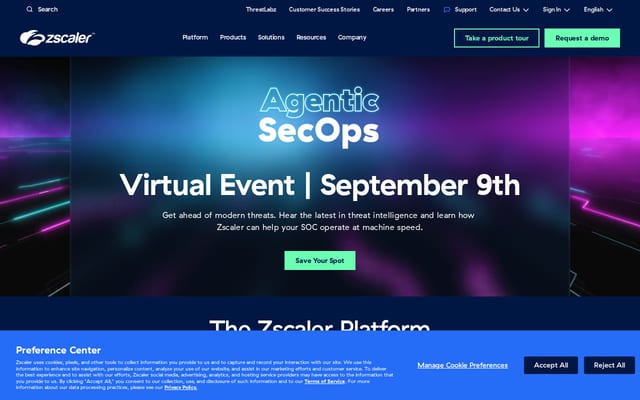 Screenshot of zscaler.com