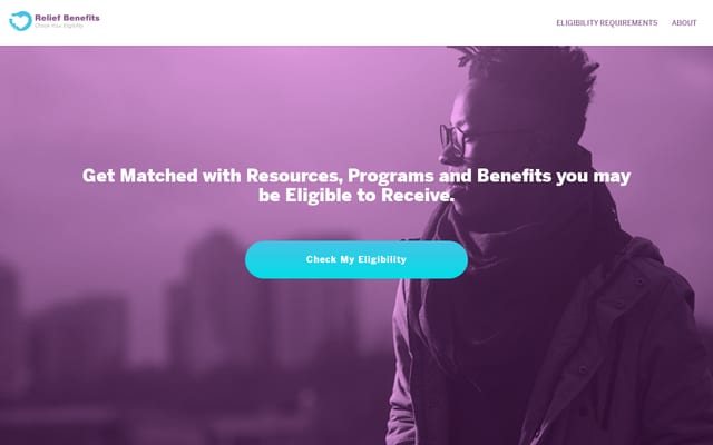 Screenshot of reliefbenefits.com