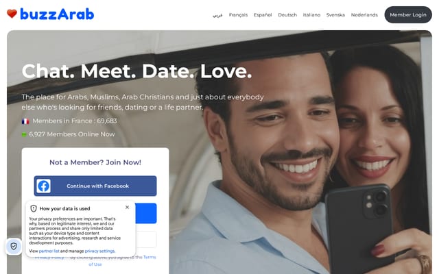 Screenshot of buzzarab.com