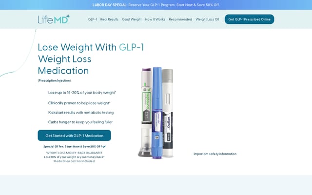 Screenshot of getlifemd.com