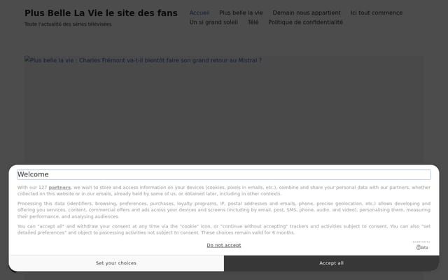 Screenshot of plusbellelavie.org