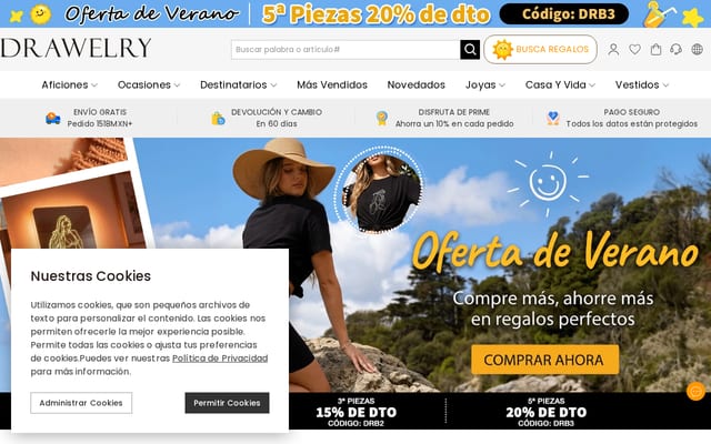 Screenshot of drawelry.com.mx