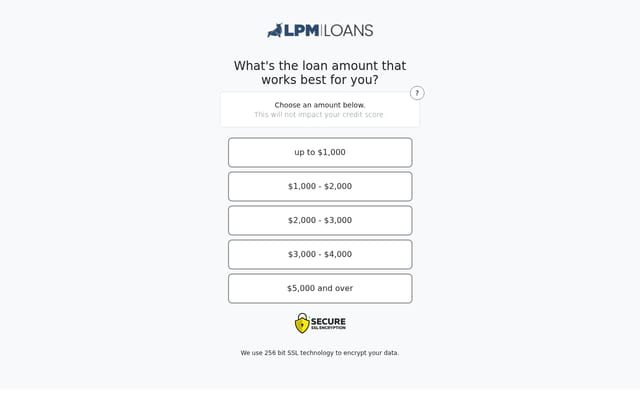 Screenshot of lpmloans.com