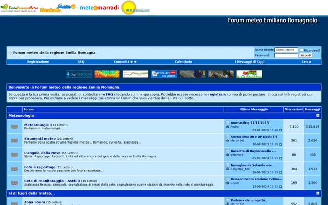 Screenshot of forumeteo-emr.it