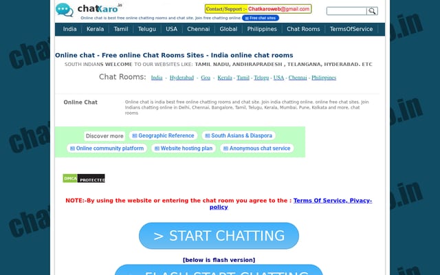 Screenshot of chatkaro.in