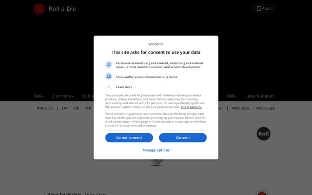 Screenshot of rolladie.net