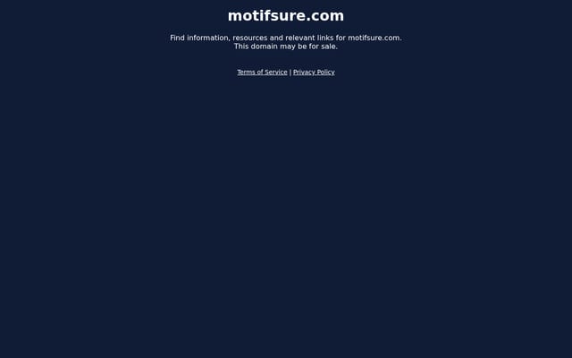 Screenshot of motifsure.com