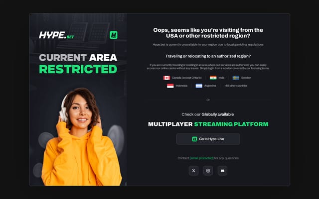 Screenshot of hype.bet