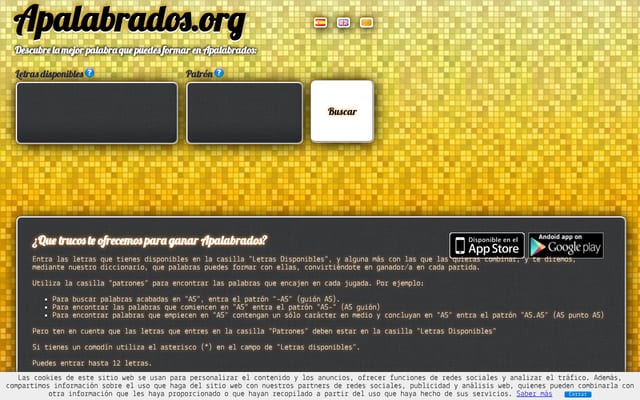 Screenshot of apalabrados.org