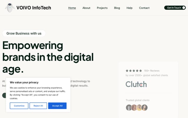 Screenshot of voivoinfotech.com