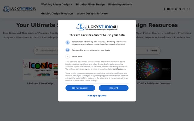 Screenshot of luckystudio4u.com