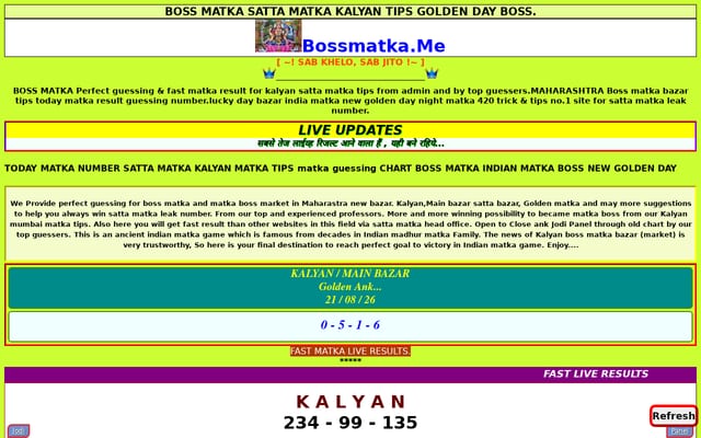 Screenshot of bossmatka.mobi