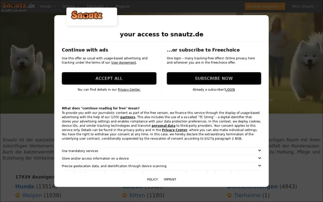 Screenshot of snautz.de