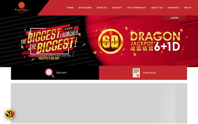Screenshot of gdlotto.com