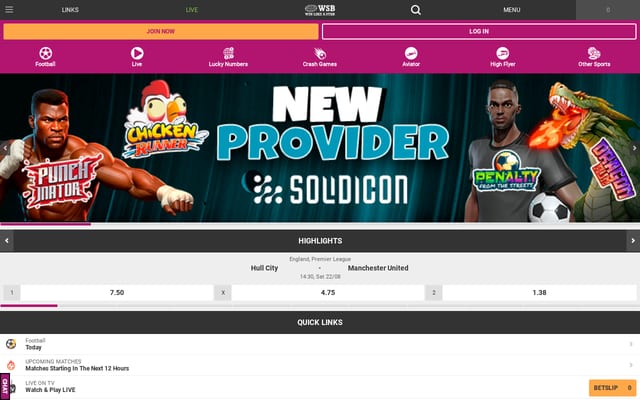 Screenshot of wsbetting.com
