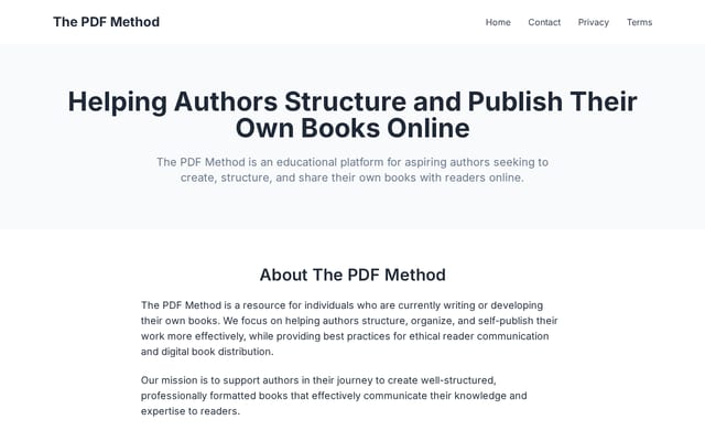 Screenshot of thepdfmethod.com
