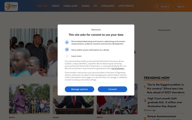 Screenshot of citizen.digital