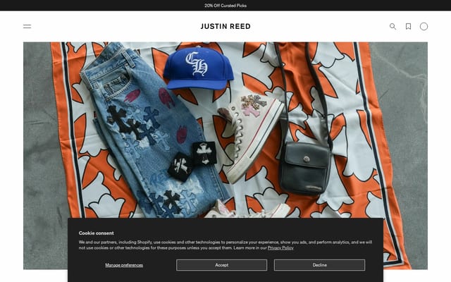 Screenshot of justinreed.com