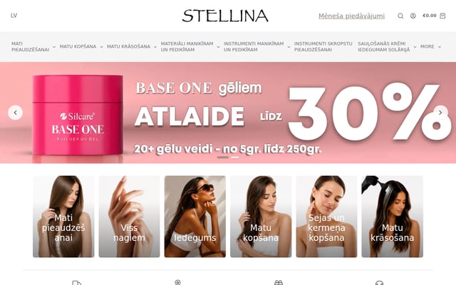 Screenshot of stellina.lv