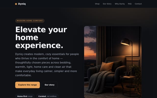 Screenshot of dyniq.store
