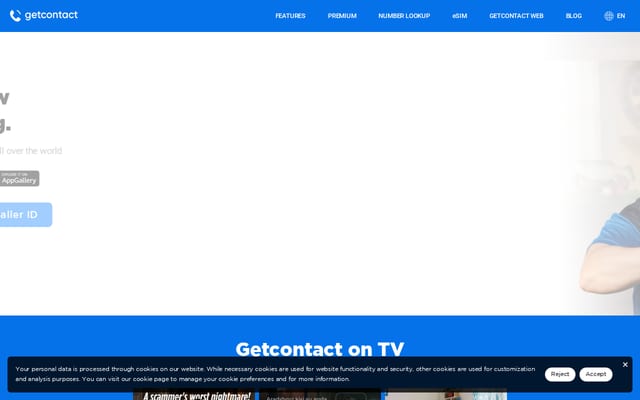 Screenshot of getcontact.com