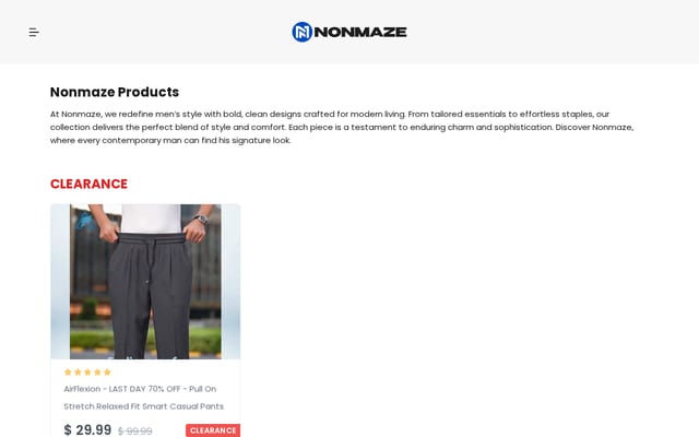 Screenshot of nonmaze.com