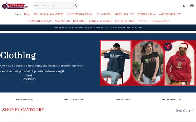 Screenshot of teehandus.com