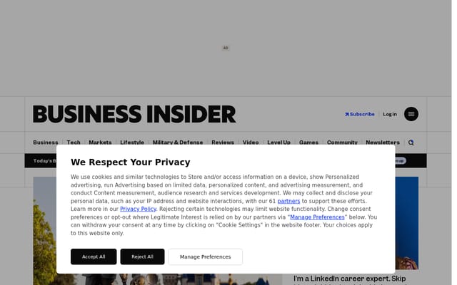 Screenshot of insider.com