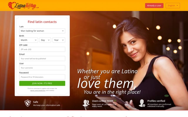 Screenshot of latinomeetup.com