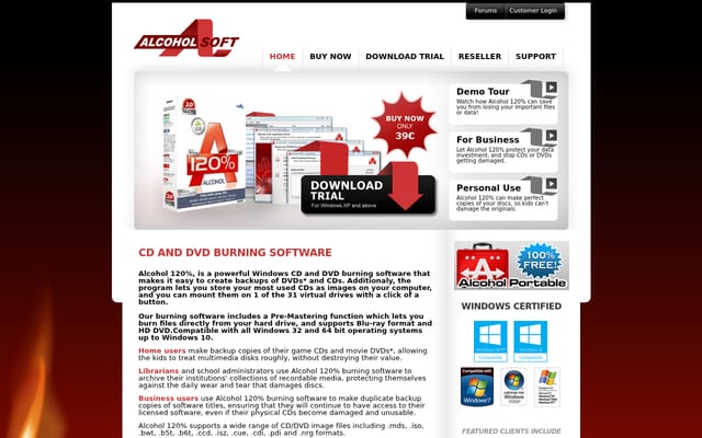 Screenshot of alcohol-soft.com