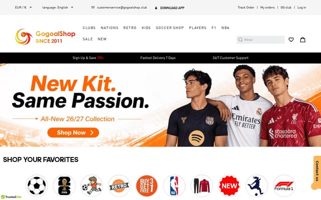 Screenshot of gogoalshop.se