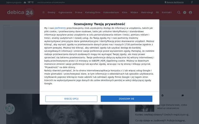 Screenshot of debica24.eu