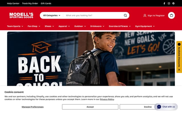 Screenshot of modells.com