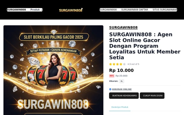 Screenshot of surgawin808.online