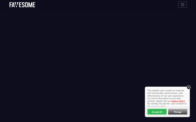 Screenshot of fawesome.tv