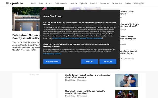 Screenshot of cjonline.com